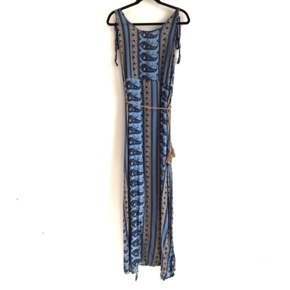 Faithfull The Brand Blue Formentera Maxi Dress Size Large